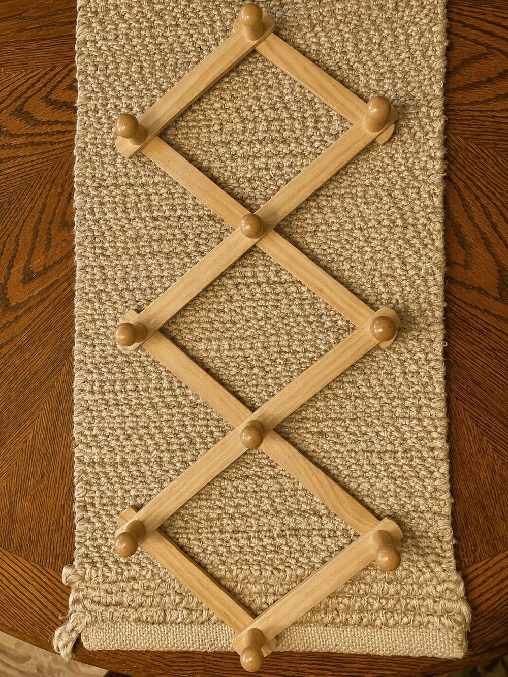 Solid Wood Accordion Rack, Natural
